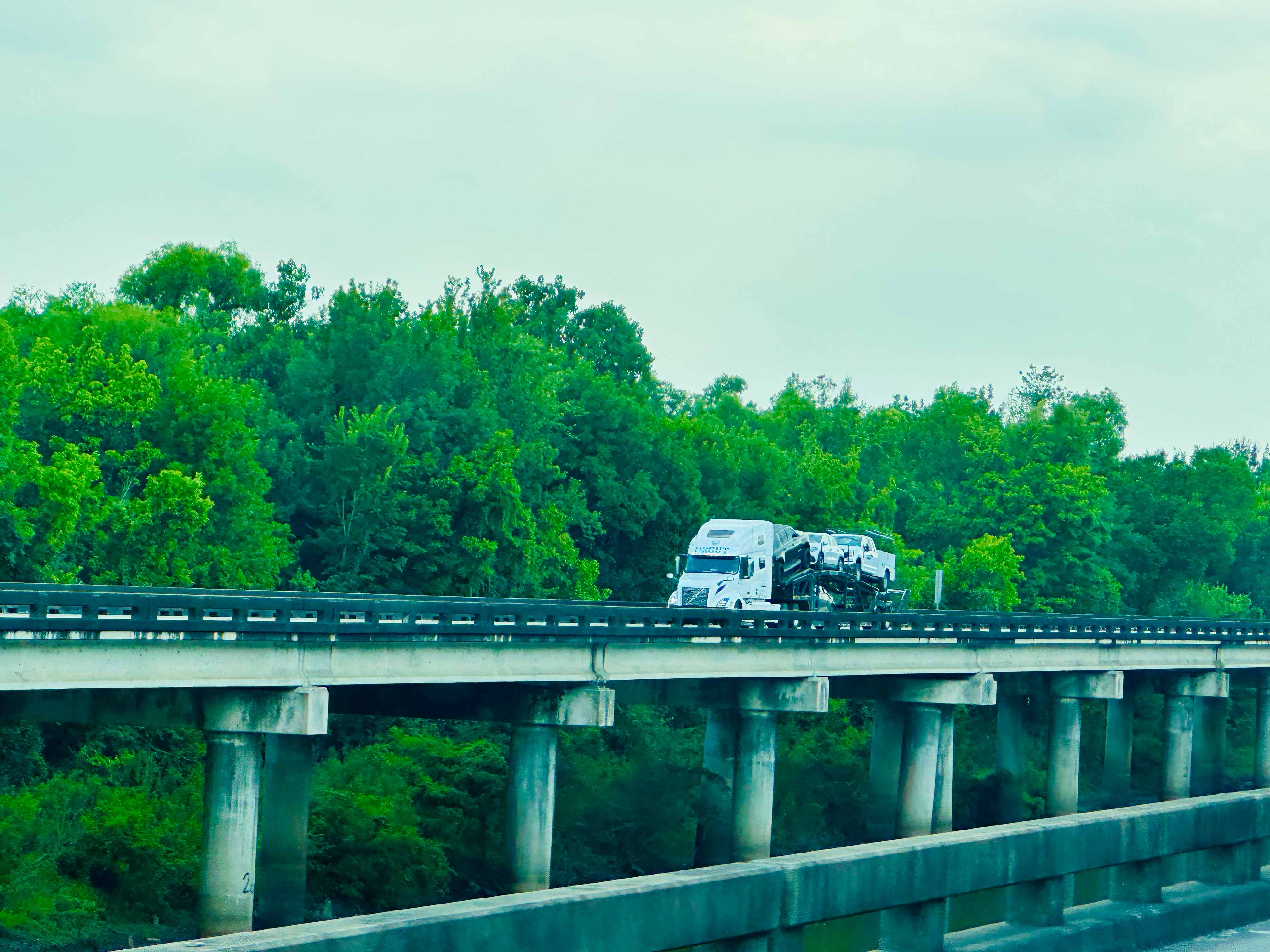 Jana Transportation truck on bridge